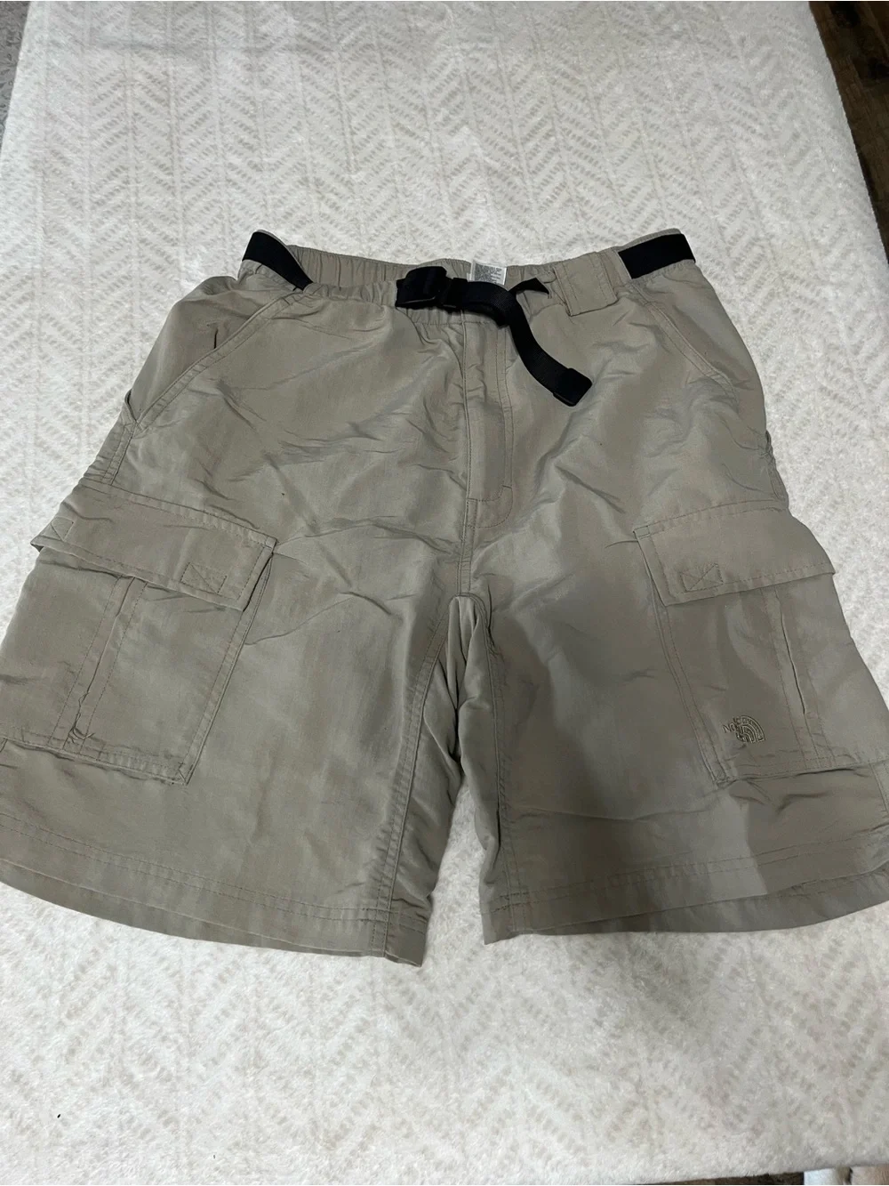 Men's Cargo Shorts in Light Olive with Built-In Belt the North Face Medium